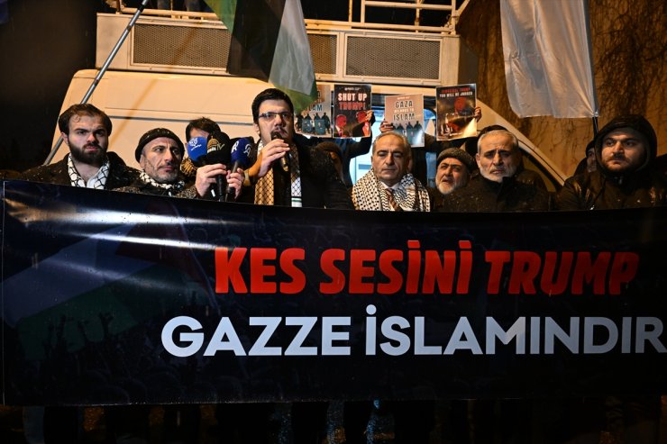 Anadolu Gençlik Derneğinden ABD'nin İstanbul Başkonsolosluğu önünde protesto