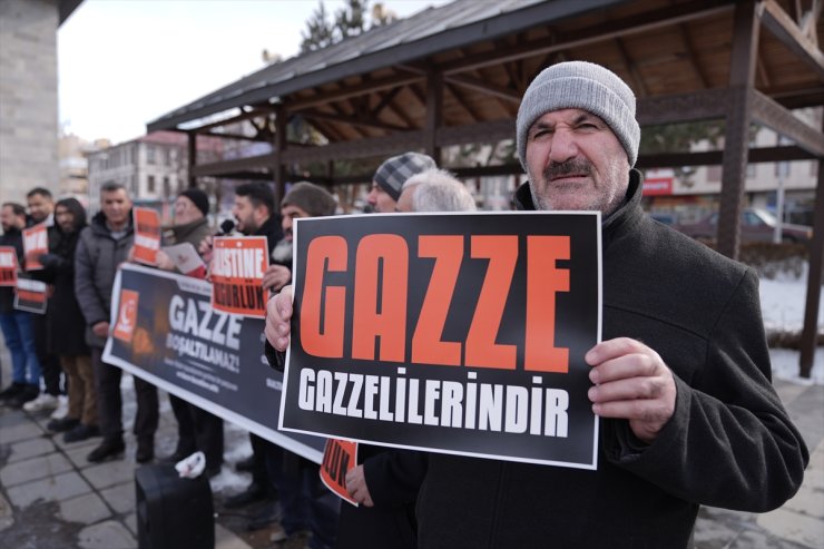 Erzurum'da ABD Başkanı Trump'ın Gazze planına tepki