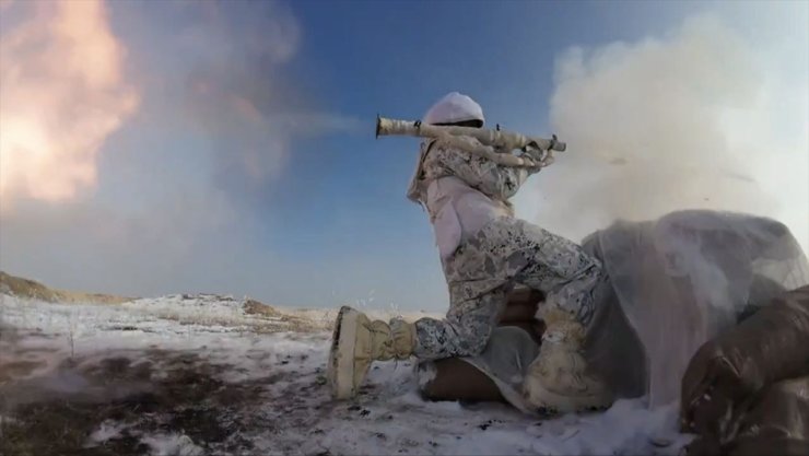 Kazakistan, askerlerinin katıldığı "Kış-2025" tatbikatından görüntüler paylaştı