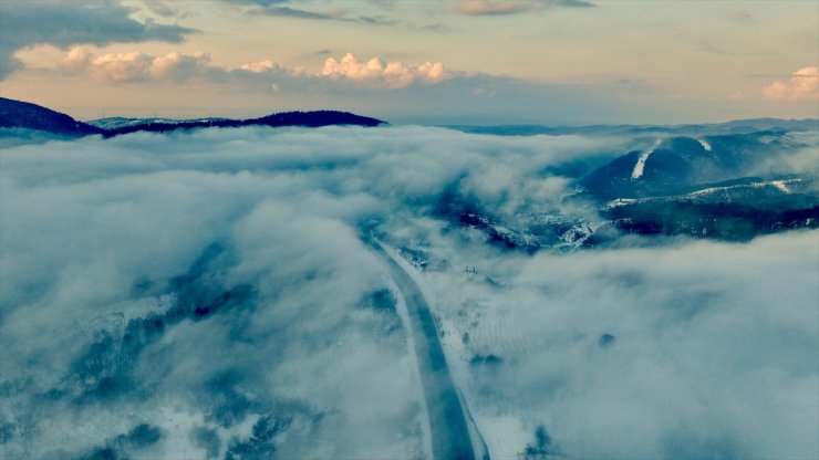 Batı Karadeniz bağlantı yolunda sis etkili oluyor