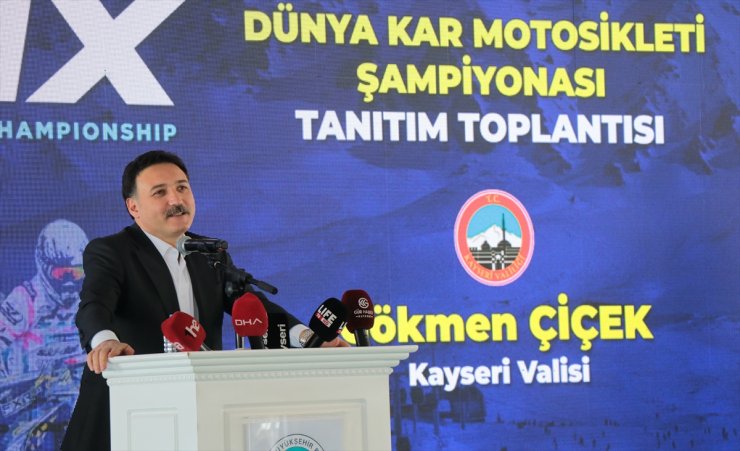Erciyes'te düzenlenecek Dünya Kar Motosikleti Şampiyonası'nın tanıtım toplantısı yapıldı