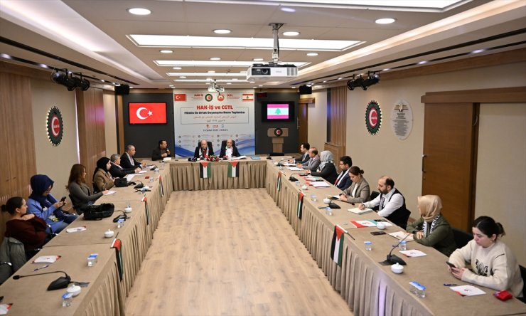HAK-İŞ ve Lübnan Genel İşçi Sendikaları Konfederasyonu'ndan Filistin'e destek açıklaması