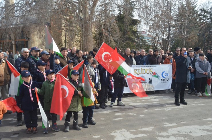 Karaman'da Filistin'e destek açıklaması yapıldı