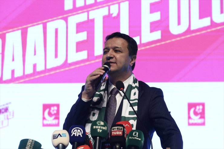Saadet Partisi Genel Başkanı Mahmut Arıkan, Bursa'da konuştu: