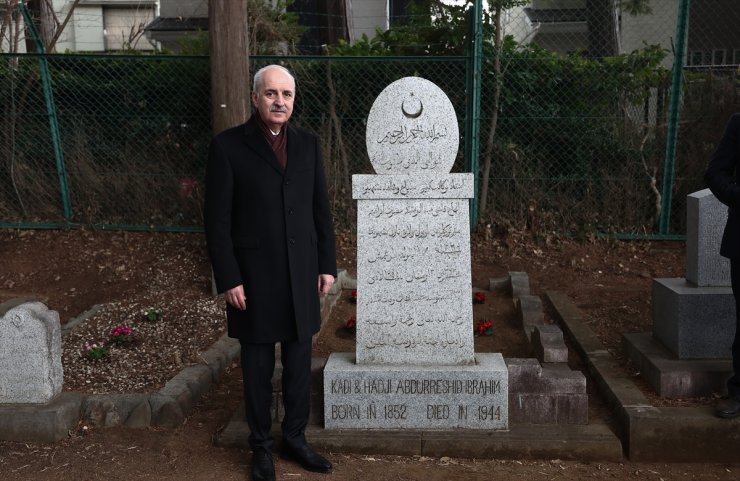 TBMM Başkanı Kurtulmuş, Abdürreşid İbrahim Efendi'nin Tokyo'daki kabrini ziyaret etti