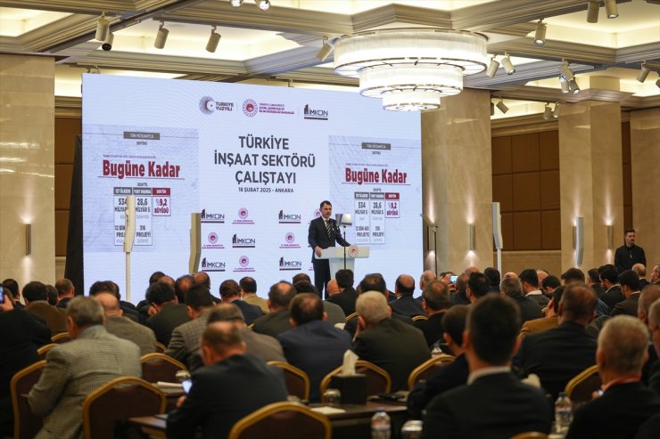 Bakan Kurum, Türkiye İnşaat Sektörü Çalıştayı'nda konuştu: