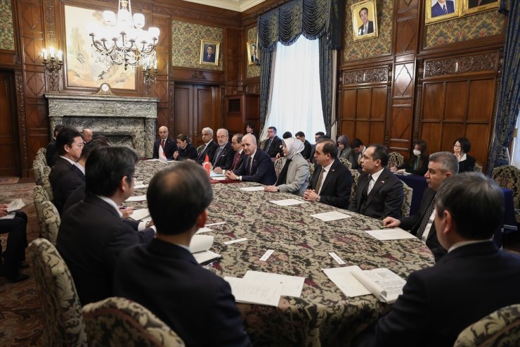 TBMM Başkanı Kurtulmuş, Tokyo'da, Japonya Temsilciler Meclisi Başkanı Nukaga ile görüştü