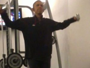 Başkan Obama Spor Salonunda